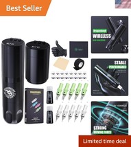 All-in-One Tattoo Kit: Cordless Pen Machine with 20 Needles &amp; Batteries ... - $104.99