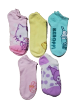 Sanrio Hello Kitty Women&#39;s 5 Pair No Show Socks Keromi Keroppi Melody NE... - £11.15 GBP