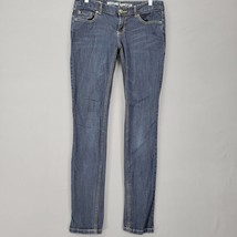 Mossimo Women Jeans Size 7 Juniors Blue Stretch Skinny Classic Low Rise Denim - £9.64 GBP