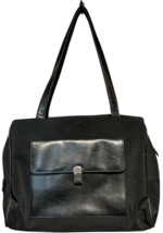crazy horse by liz claiborne black faux leather tote shoiulder bag 15 x ... - $383.22 MXN
