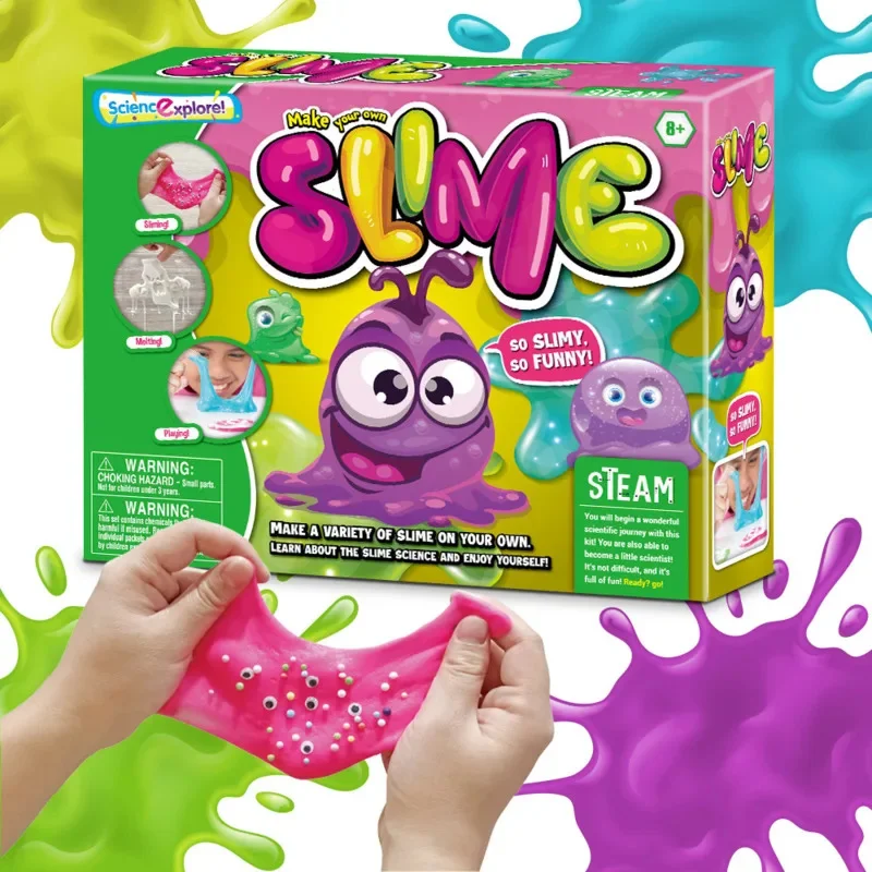 Slime Making Kits Crystal Mud Foam Glue Slim Handmade Science Experiment Toys - £22.61 GBP