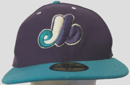 Montreal Expos MLB Logo Cooperstown Teal Purple Baseball Stitched Hat Ca... - $12.70