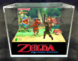 Zelda Skyward Sword - 3D Cube Handmade Diorama - Video Games - Shadowbox - £54.54 GBP