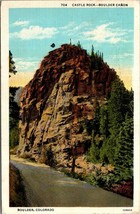 Colorado Castle Rock Boulder Canon Linen Posted 1939 Antique Postcard - £5.99 GBP