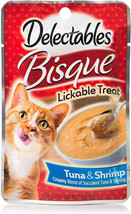 Delectables Bisque Lickable Wet Cat Treats - Tuna &amp; Shrimp - 12 Pack - £32.16 GBP