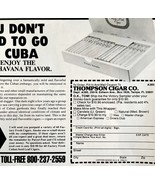 Thompson Havana Cigar 1979 Advertisement Tobacco Cuban Embargo DWKK1 - $27.39 CAD