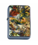 Mosaic Horses Flip Top Oil Lighter Em1 Smoking Cigarette Silver Case Inc... - £6.92 GBP