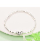 Sterling Silver Butterfly Clasp Moments Snake Chain Bracelet Fit Moments... - $44.95 CAD+