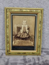 Framed Cabinet Card Victorian Girl Kimball Bros 355 1-2 Fitchburg 8.5” X 6.5” - $19.98