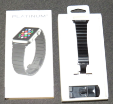 Platinum Brand Stainless Steel Link Band Apple Watch 42mm, 44mm Black - $6.99