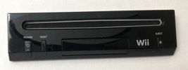 OEM Nintendo Wii Front FACE PLATE Horizontal Version Black RVL-101 w/ Bu... - $21.73