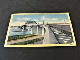 Peace Bridge Connecting Canada and Buffalo, New York - Linen 1951 Postcard. - £5.92 GBP