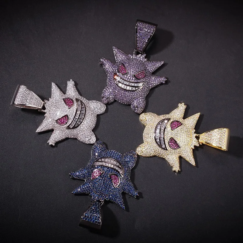 4Style Pokemon Anime Figures Gengar  Necklace Pendant Funny Jewelry Boy ... - £10.42 GBP