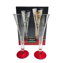 Pfaltzgraff Winterberry Celebration Toasting Flutes Set of 2 in Box - £46.89 GBP