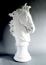 LIFE-SIZE Horse Head on base Bust Statue Sculpture 39" - $533.61