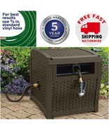 Outdoor Wicker Storage Box Garden Hideaway Water Hose Reel Bin Patio Con... - $3,013.74 MXN