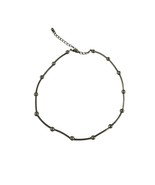Vintage Womens Silver Plated Links and Beads Choker Necklace Claw Clamp ... - $168.13 MXN