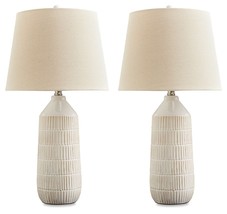 Willport - Off White - Ceramic Table Lamp (Set of 2) - $103.00