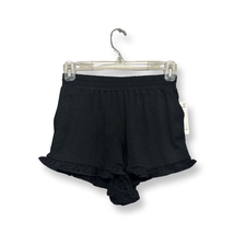 Nordstrom Girls High Waist Shorts Black Ruffle Elastic Pull On Pockets 10-12 New - £12.82 GBP