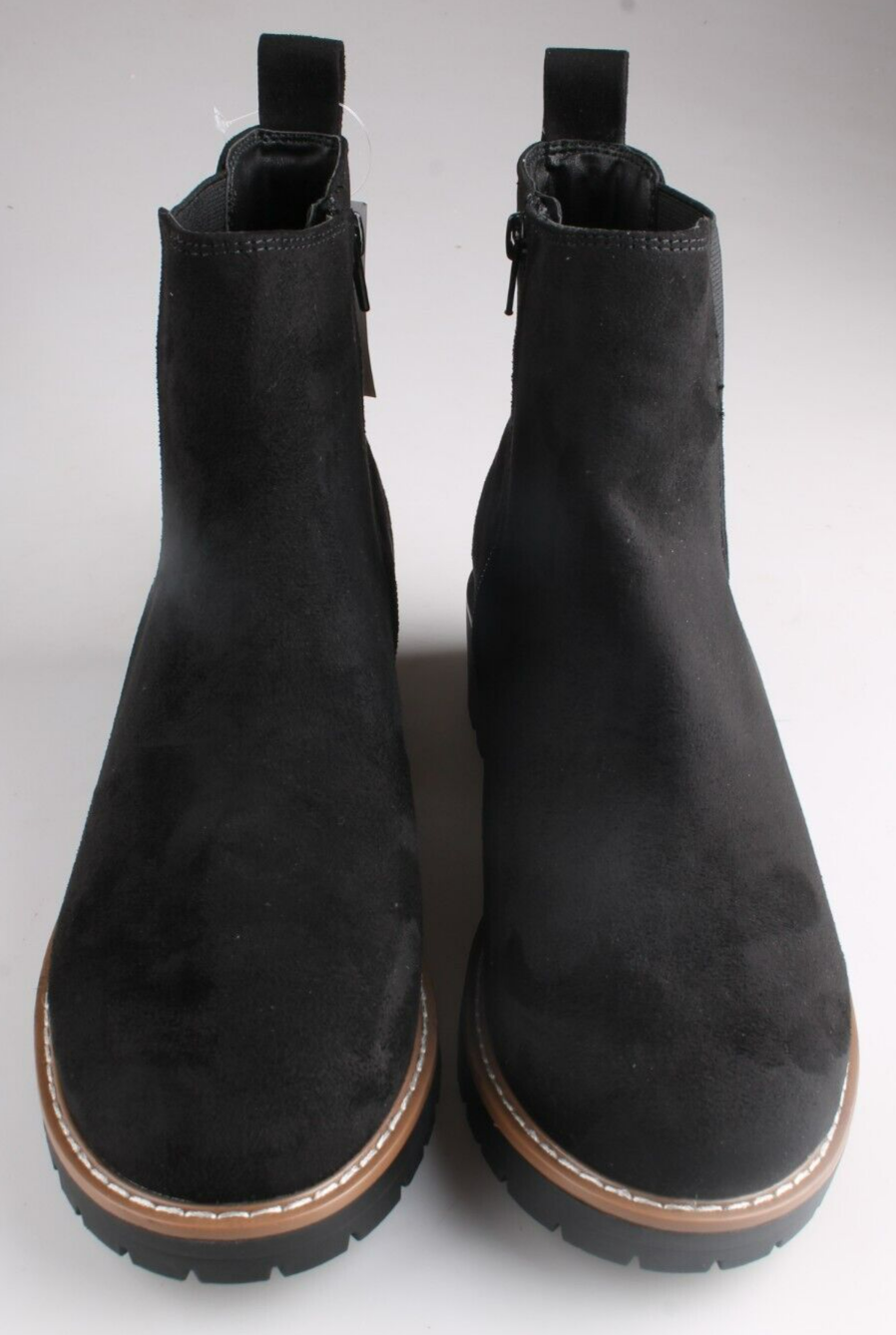 Kensie Kayla Damen 'Chelsea Kunstwildleder Stiefel Schwarz Neu IN Karton Item image 3