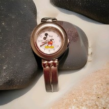 Vtg Disney Time Works Mickey Mouse Stainless Steel Bracelet Watch Japan ... - $240.64 MXN