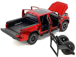 2023 Toyota Tundra TRD 4x4 Pickup Truck Red Metallic w Sunroof Wheel Rack 1/24 D - $39.13