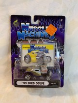 Muscle Machines Silver &#39;33 Ford Coupe Die Cast Adult Collectible 2004 Funline - £7.78 GBP
