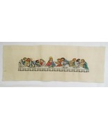 JESUS LAST SUPPER Counted Cross Stitch EMBROIDERY Art Panel 11 x 32&quot; - £25.85 GBP