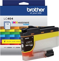 Yellow Inkvestment Tank Ink Cartridge From Brother, Model Number Lc404Y. - £25.73 GBP