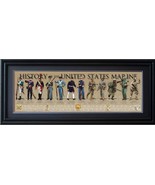 History of American MARINES Framed Print Poster 36x11.75 Grooved Molding... - $127.71