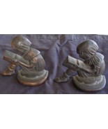 Vintage Solid Cast Iron Bookends – VGC – CUTE LITTLE GIRL READING DESIGN... - $107.83 CAD