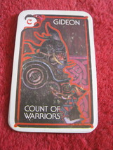 1981 DragonMaster Board game playing card: Gideon, Count of Warriors - £0.78 GBP