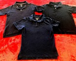 3 Boys Polo Blue Collared School Shirt Uniform Sz Sm 6 7 8 Eddie Bauer C... - $14.80