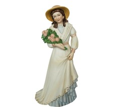 Homco Figurine Home Interior Gift Woman Flower Bouquet Statue Sculpture vtg 1468 - £38.88 GBP