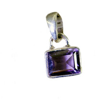 beau pendentif violet en argent sterling 925 avec améthyste véritables... - £16.63 GBP