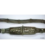 vintage antique handmade old silver belt bellychain hip chain body chain... - £1,339.06 GBP