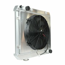 3 Row Aluminum Cool Core Radiator+Fan Shroud For 61-66 Chevy C/K Pontiac Pickup - £177.85 GBP