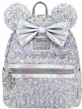 Loungefly Disney Holographic Glitter Mickey Ears Backpack RARE NWT - £139.44 GBP