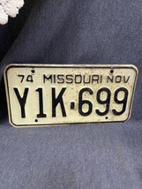 1974 74 MISSOURI MO LICENSE PLATE TAG Y1K-699 - £9.34 GBP