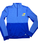 Kansas Jayhawks Adidas Women&#39;s Pullover 1/4 Zip Top Size S Ribbed Long S... - $19.80 CAD