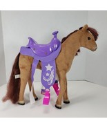 My Life Toy Horse Posable 12&quot; Pony Horse Toy Light Brown w/Dark Brown Mane - £11.01 GBP