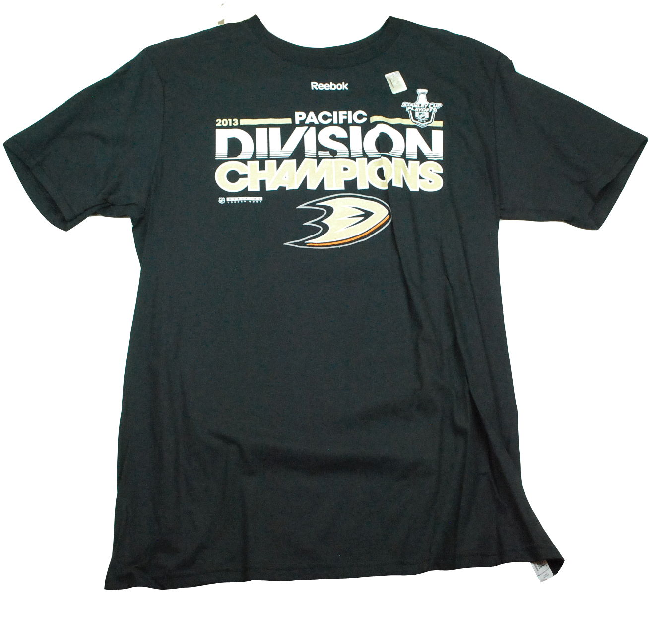 Anaheim Ducks Reebok Stanley Cup Pacific Divisions Champs NHL Hockey T-Shirt