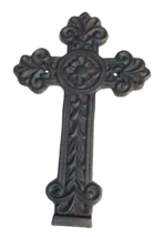 Large Metal Wall Cross Rustic Distressed Western core floral Gothic Farm 10 inch - £12.64 GBP