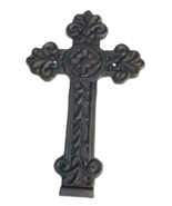 Large Metal Wall Cross Rustic Distressed Western core floral Gothic Farm... - $15.82