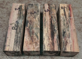 (4) Spalted Boxelder Bowl Blanks Lathe Turning Blocks Lumber 3&quot; X 3&quot; X 12&quot; Ra - £30.82 GBP