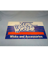 Vintage advertising 2 sided  sign display Kero World wicks and accessories  - $35.70 CAD