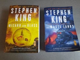 stephen king dark tower lot parts 3 &amp; 4 waste lands wizard and glass paperbacks  - £14.38 GBP