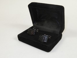 Men J.Valintin Cufflinks by Vitorofolo for French Cuff Shirt V29-37 Black image 2