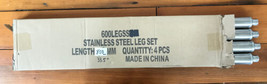 Set Lot 4 Stainless Steel Commercial Restaurant Worktable Legs Kit 33.5&quot;... - $69.99