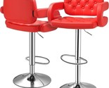 360 Swivel Bar Stools Set Of 2 Pu Leather Counter Height Adjustable Mode... - $277.99